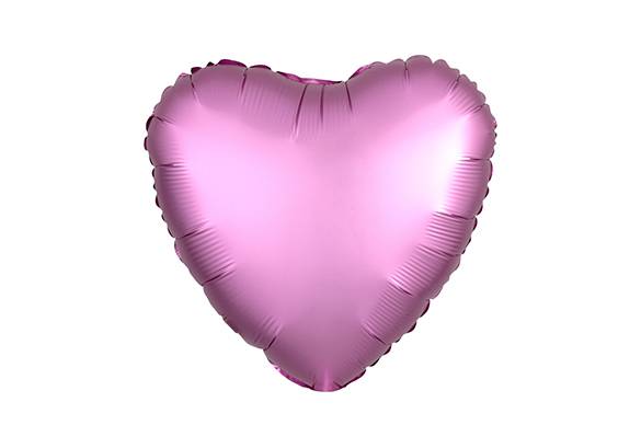 CORAZON ROSA CROMO - 18 PULGADAS