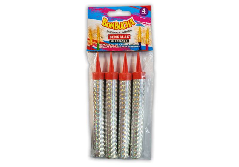 BENGALA DE CUMPLEAÑOS SIN HUMO PLATEADO