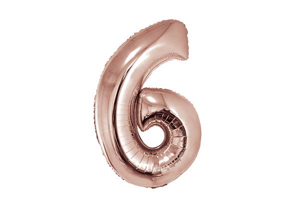 NUMERO 6 ROSA GOLD DE 32 PULGADAS