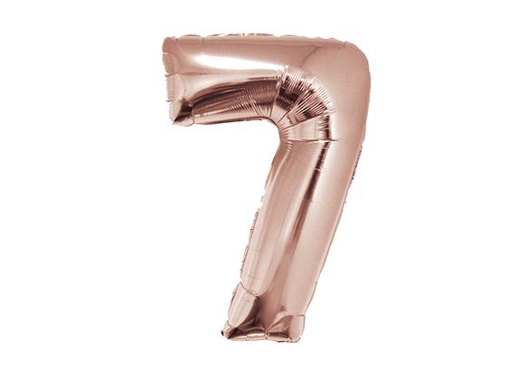 NUMERO 7 ROSA GOLD DE 32 PULGADAS
