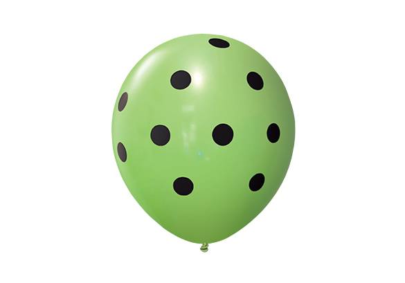 12 PULGADAS PERLADO VERDE MANZANA LUNARES NEGROS