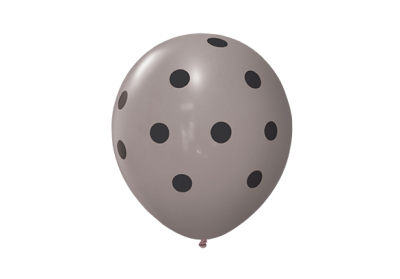 12 PULGADAS PERLADO PLATEADO LUNARES NEGROS