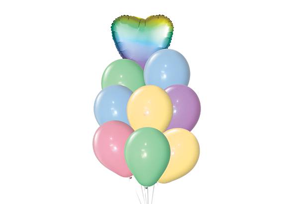 SET 9 GLOBOS PREMIUM PASTEL