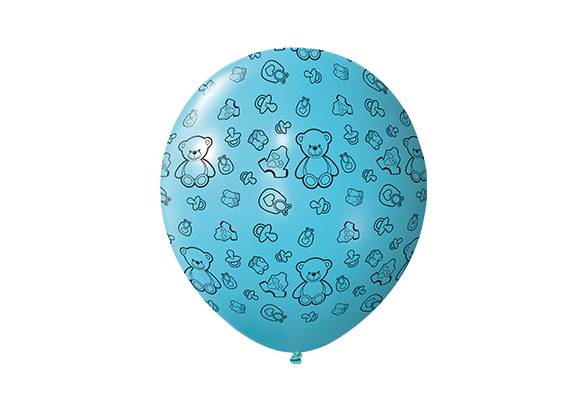 12 PULGADAS PERLADO CELESTE - BABY SHOWER NENE