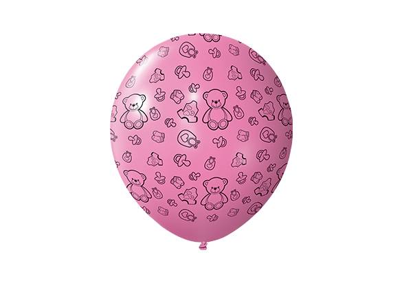 12 PULGADAS PERLADO ROSA - BABY SHOWER NENA