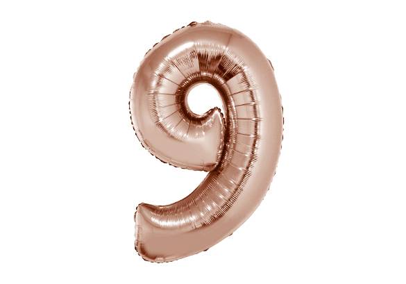 NUMERO 9 ROSA GOLD DE 32 PULGADAS