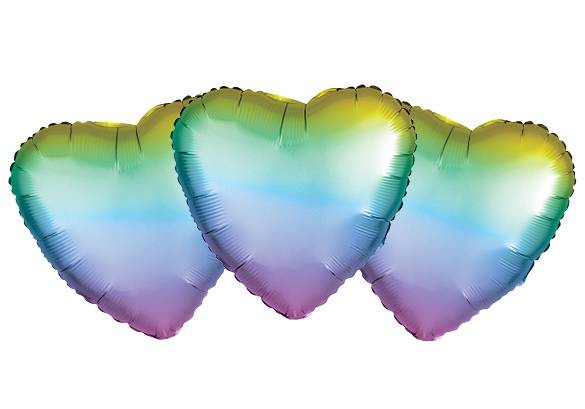 CORAZON RAINBOW PASTEL 18 PULGADAS