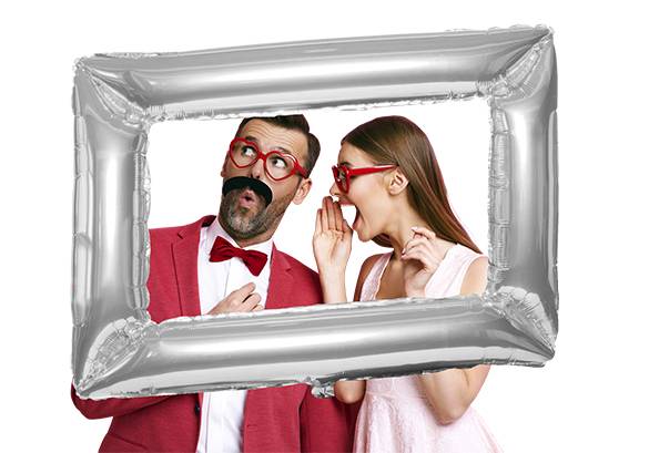 RECUADRO SELFIE PLATA 34 PULGADAS