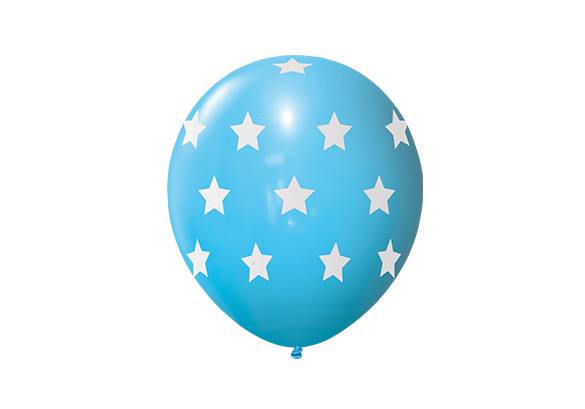 12 PULGADAS PERLADO CELESTE ESTRELLAS BLANCAS