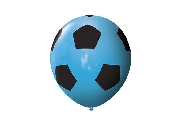 12 PULGADAS PERLADO CELESTE FUTBOL NEGRO