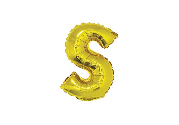 LETRA S DORADA DE 14 PULGADAS