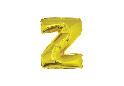 LETRA Z DORADA DE 14 PULGADAS