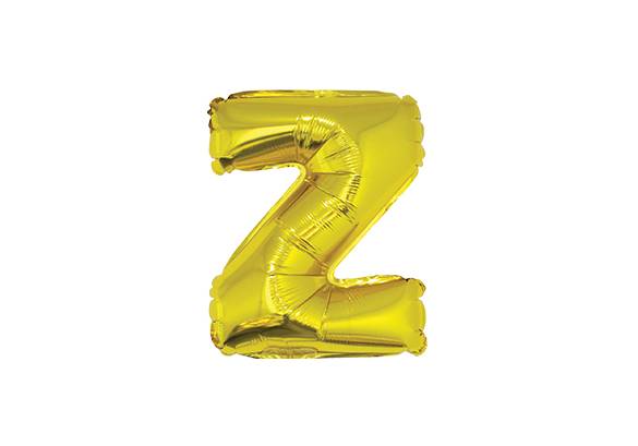 LETRA Z DORADA DE 14 PULGADAS