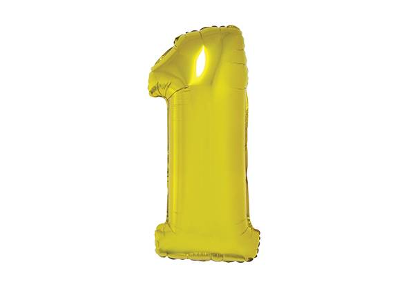 NUMERO 1 DORADO DE 34 PULGADAS