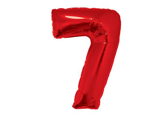 NUMERO 7 ROJO DE 34 PULGADAS