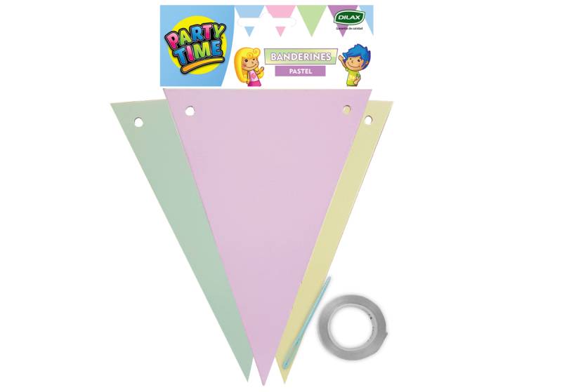 BANDERIN TRIANGULAR PASTEL MULTICOLOR