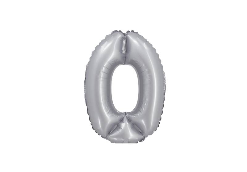NUMERO 0 PLATA CROMO DE 14 PULGADAS
