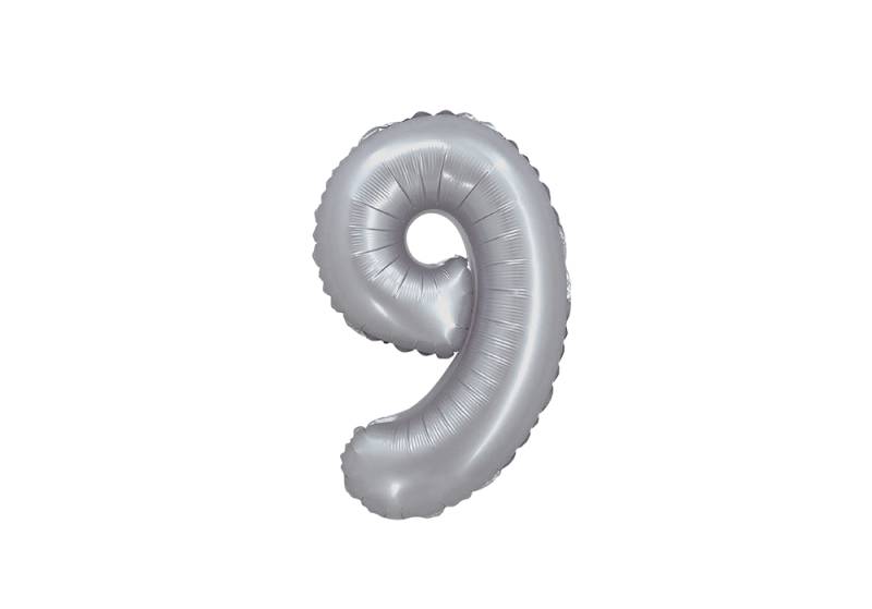 NUMERO 9 PLATA CROMO DE 14 PULGADAS