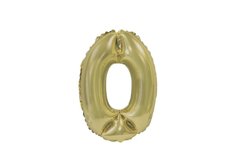 NUMERO 0 DORADO CROMO DE 14 PULGADAS