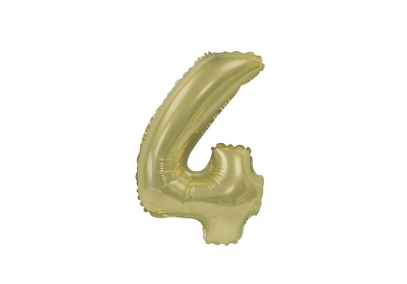 NUMERO 4 DORADO CROMO DE 14 PULGADAS