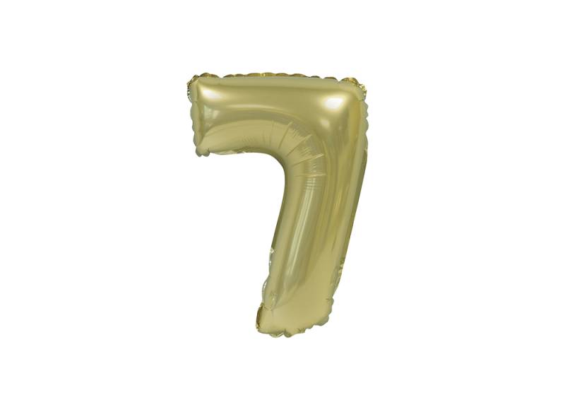 NUMERO 7 DORADO CROMO DE 14 PULGADAS