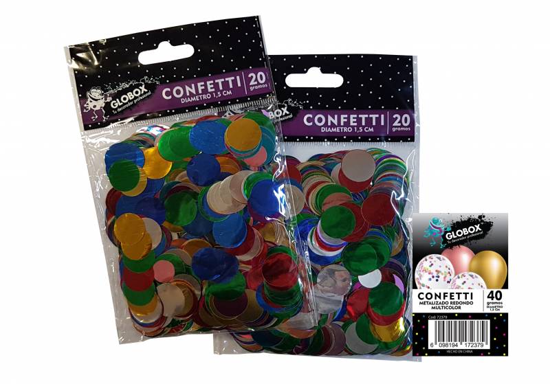 CONFETTI METALIZADO REDONDO MULTICOLOR