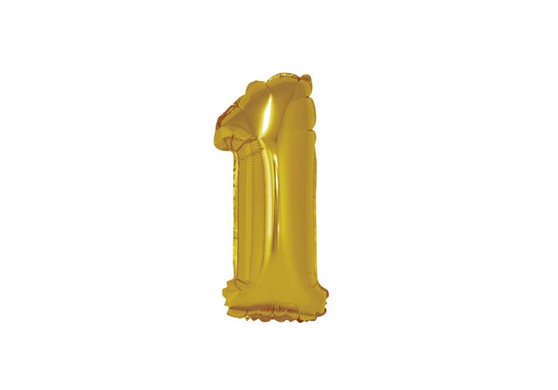 NUMERO 1 DORADO DE 16 PULGADAS