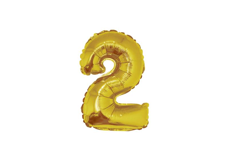 NUMERO 2 DORADO DE 16 PULGADAS