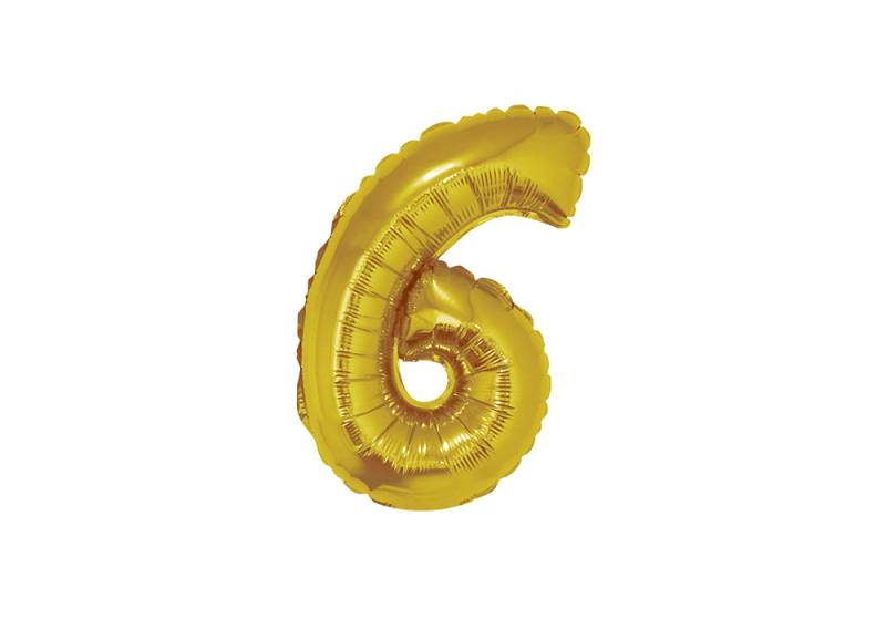 NUMERO 6 DORADO DE 16 PULGADAS