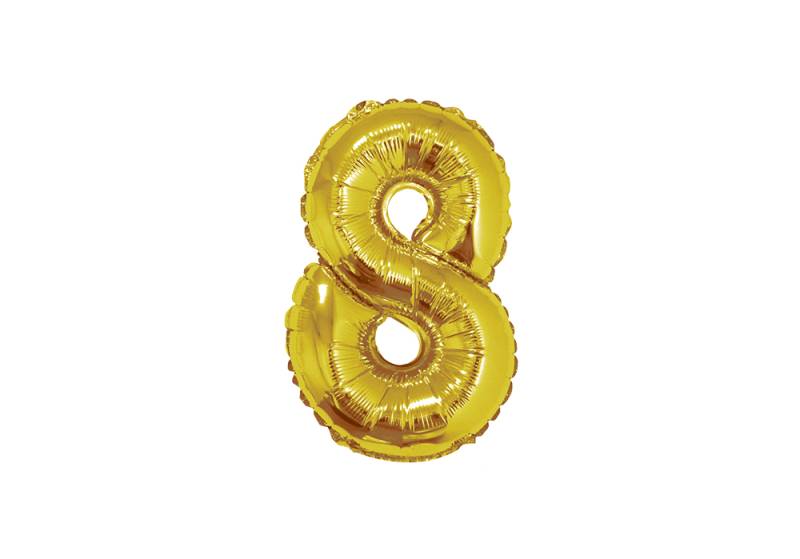 NUMERO 8 DORADO DE 16 PULGADAS