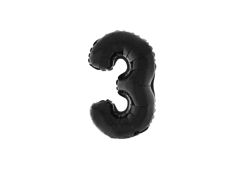 NUMERO 3 NEGRO DE 16 PULGADAS