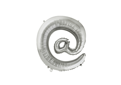 SIMBOLO ARROBA PLATEADA DE 14 PULGADAS