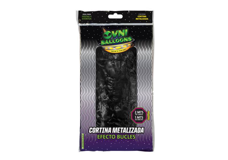 CORTINA ONDULADA NEGRO