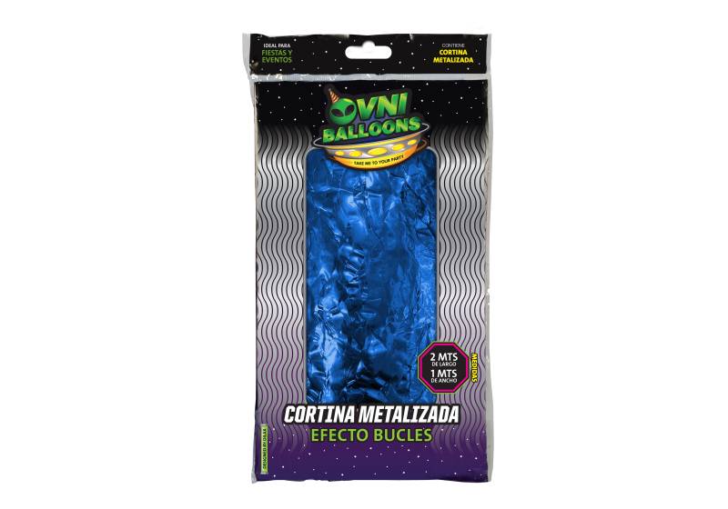 CORTINA ONDULADA AZUL