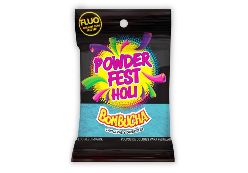 POWDER FEST FLUO TURQUESA 50 GRS